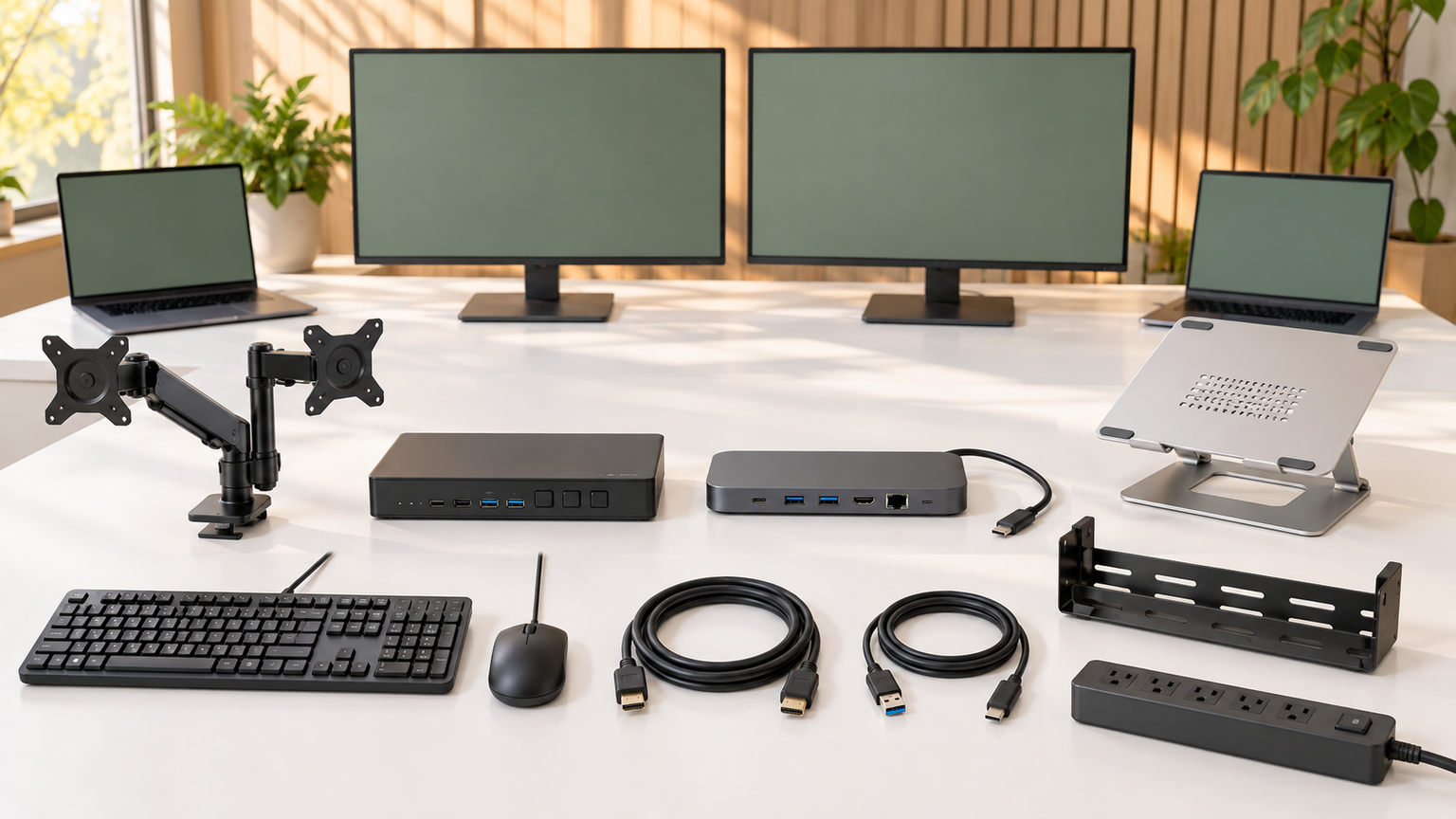 ノートパソコン2台でデュアルディスプレイを有線利用する構成の利用環境に関わる関連商品10選