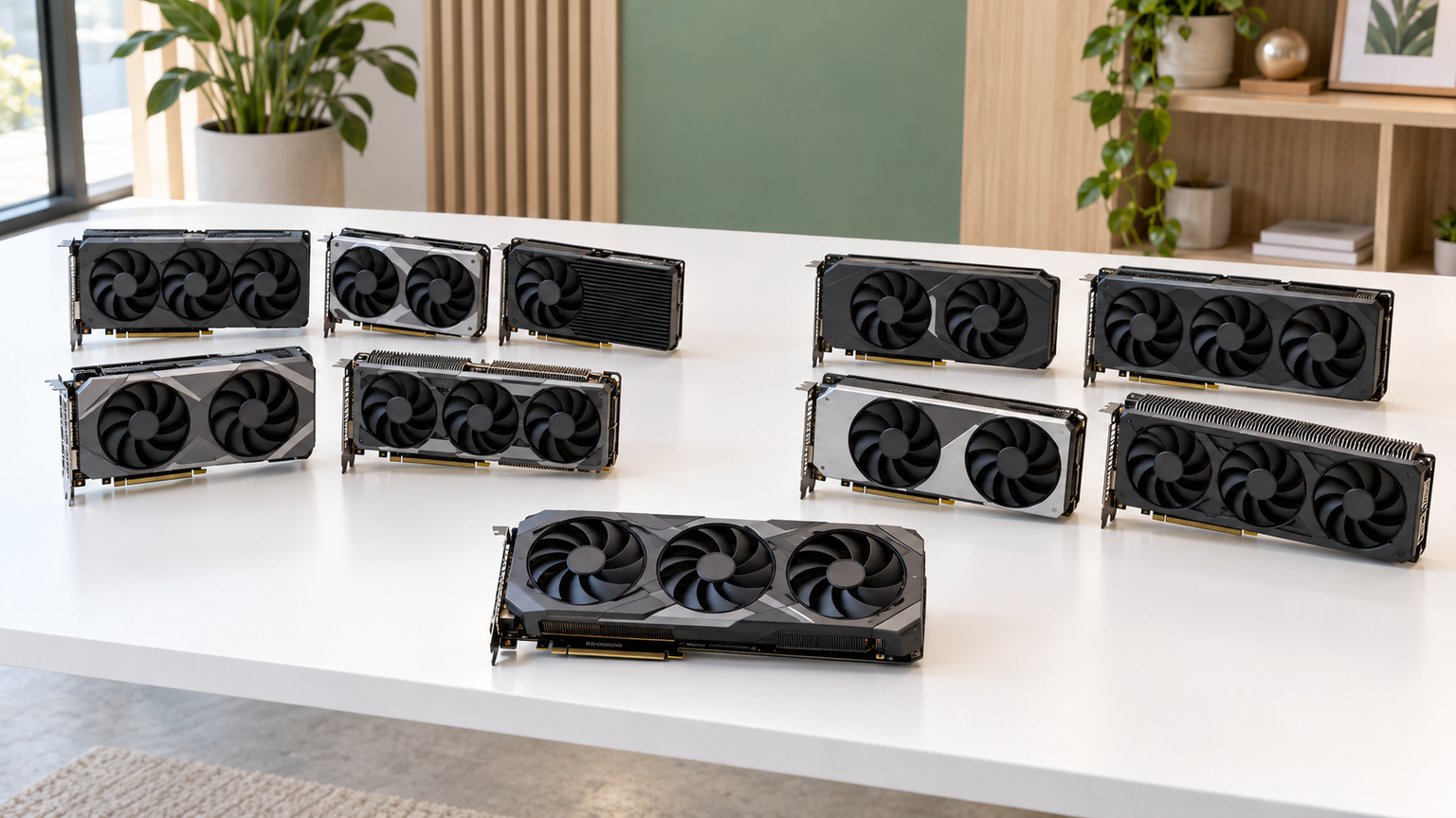 Radeon RX 7900 XTまたはGeForce RTX 4070 Tiを搭載したデスクトップPC用グラフィックスカード9件と比較対象1件を比較