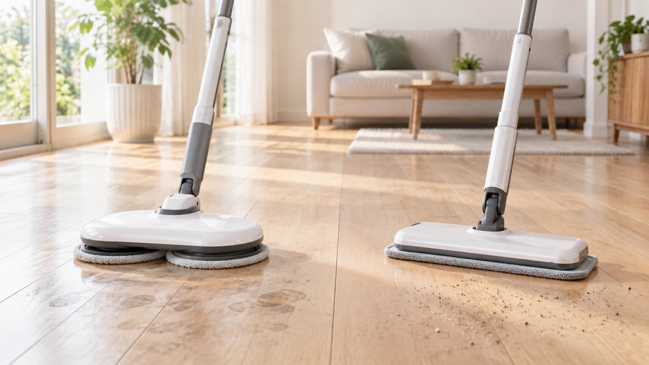 電動モップは回転式と振動式のどっち？違いと選び方を比較