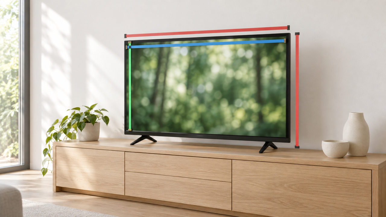 32インチテレビの画面サイズは何cm？縦横の寸法と本体幅を解説