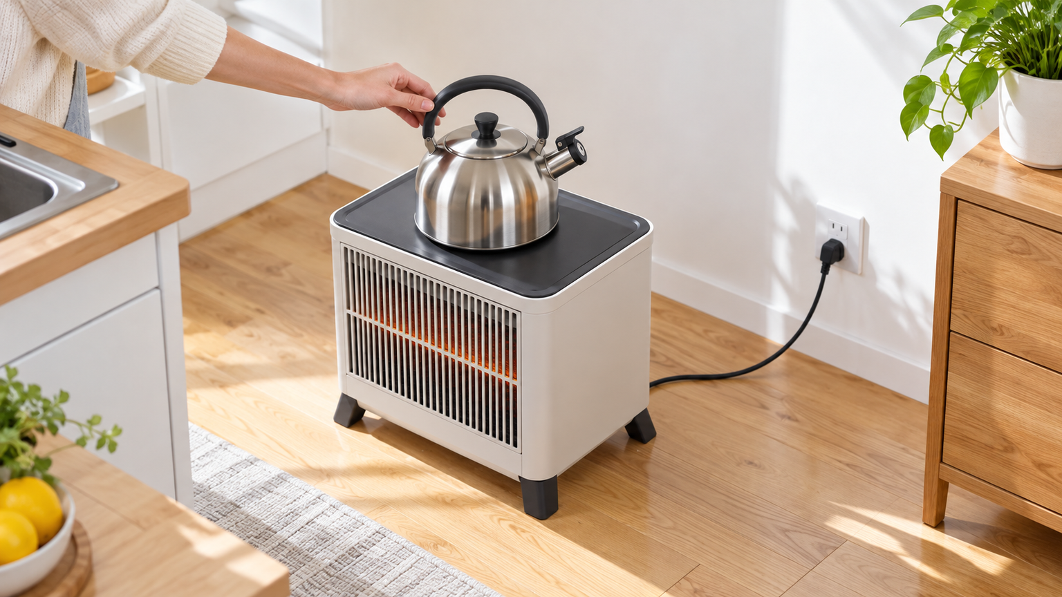 やかんを使える電気ストーブの条件と安全な選び方