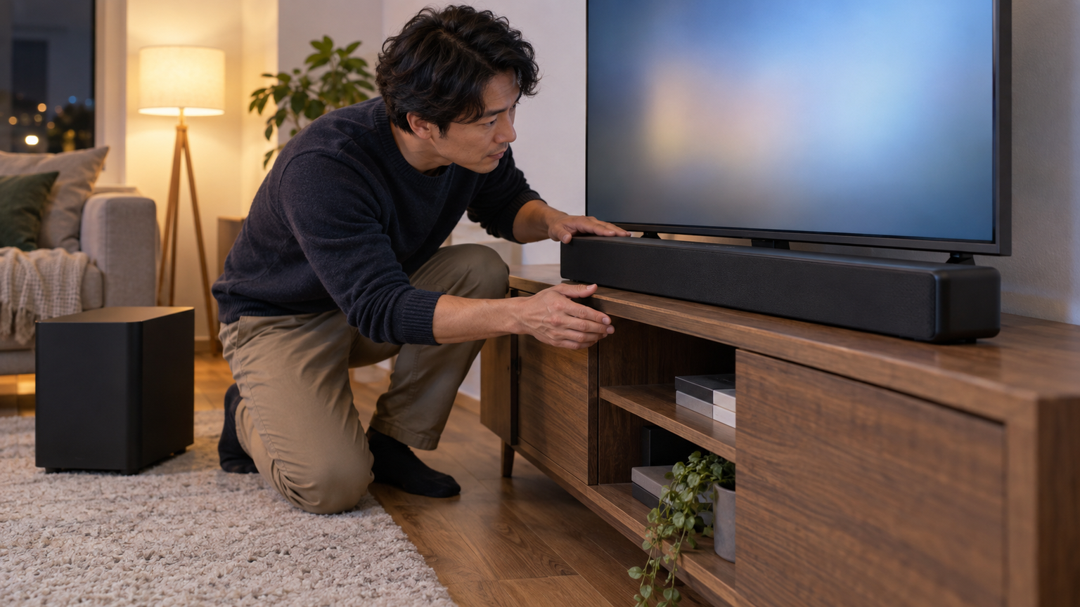 テレビ用サウンドバーは不満と設置環境に合わせて決めよう