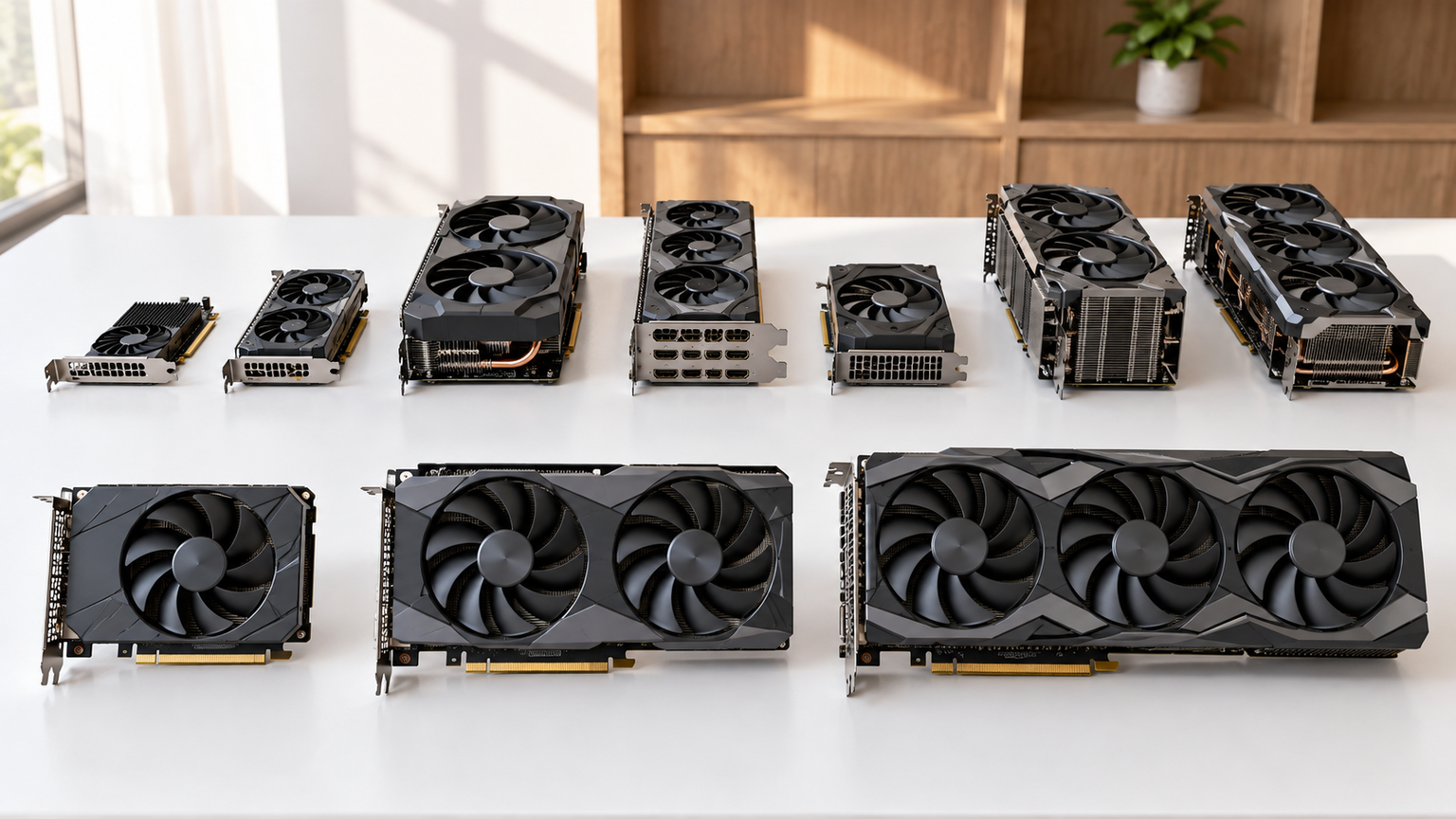 グラフィックボード3製品と用途の異なる7製品を比較