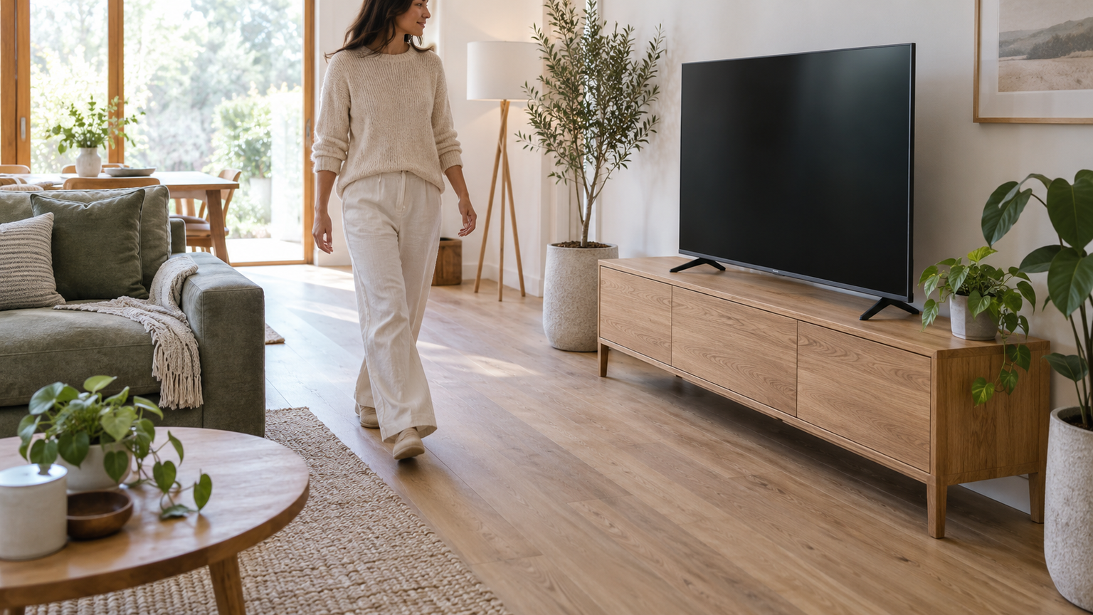 55インチのテレビ台は実寸・脚間隔・部屋の動線で決める