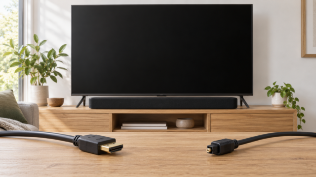 サウンドバーはHDMI ARCと光デジタルのどっち？接続と音質の違い