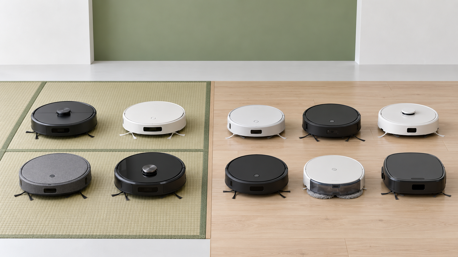 畳での使用適合が取得済み情報から確認できる、アイロボットのルンバ本体4件と比較対象6件を比較