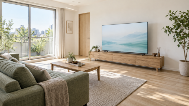 テレビの65インチは大きすぎる？部屋の広さ・視聴距離・設置寸法で判断