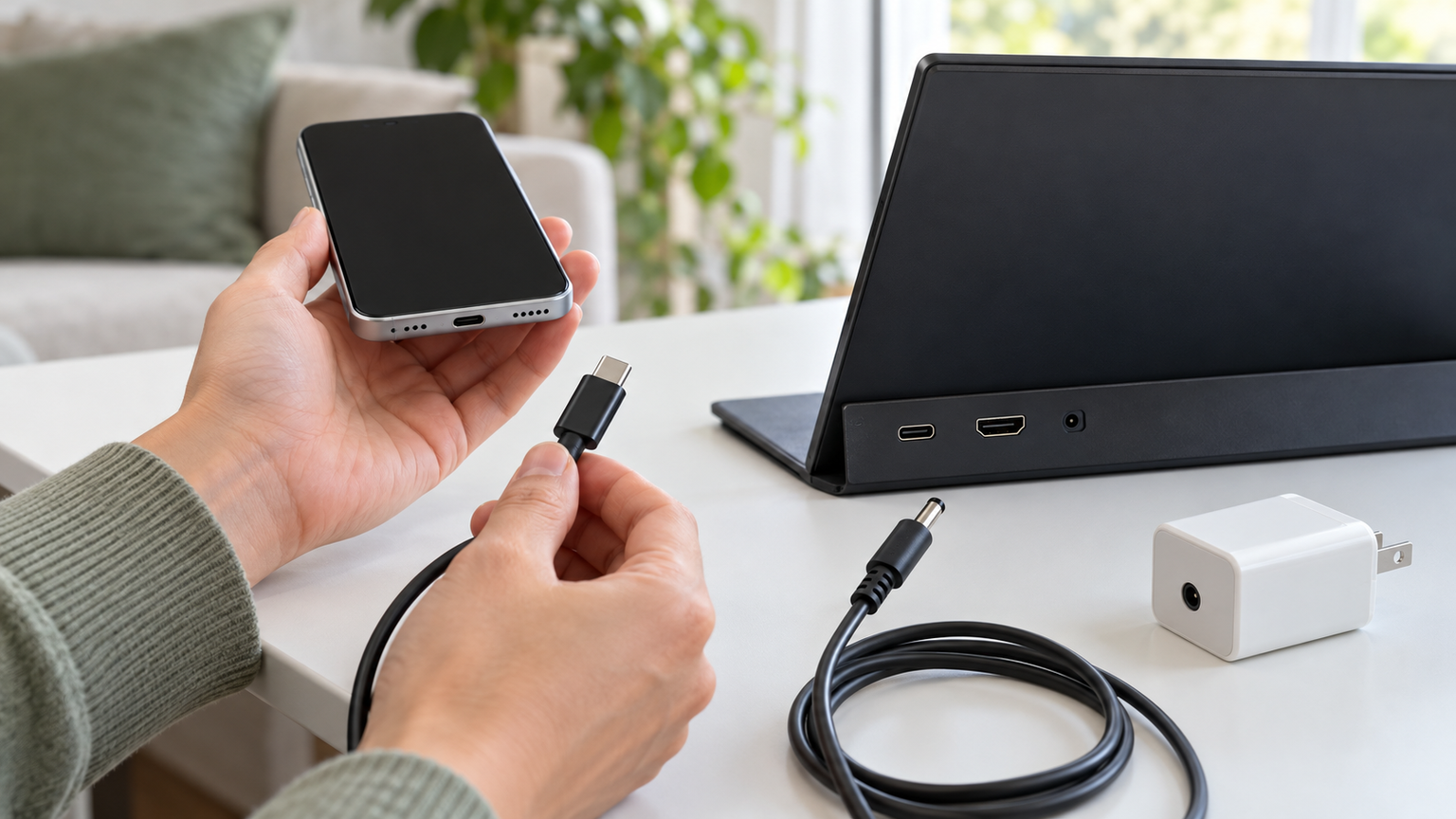 モバイルモニターとスマホを接続する前の確認事項