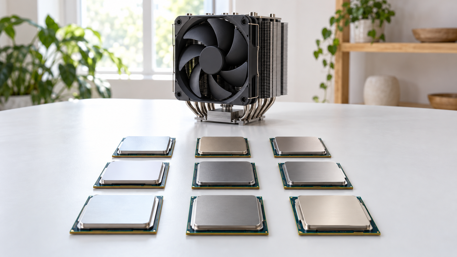 クロック数を比較できるCPU9製品と冷却候補1製品