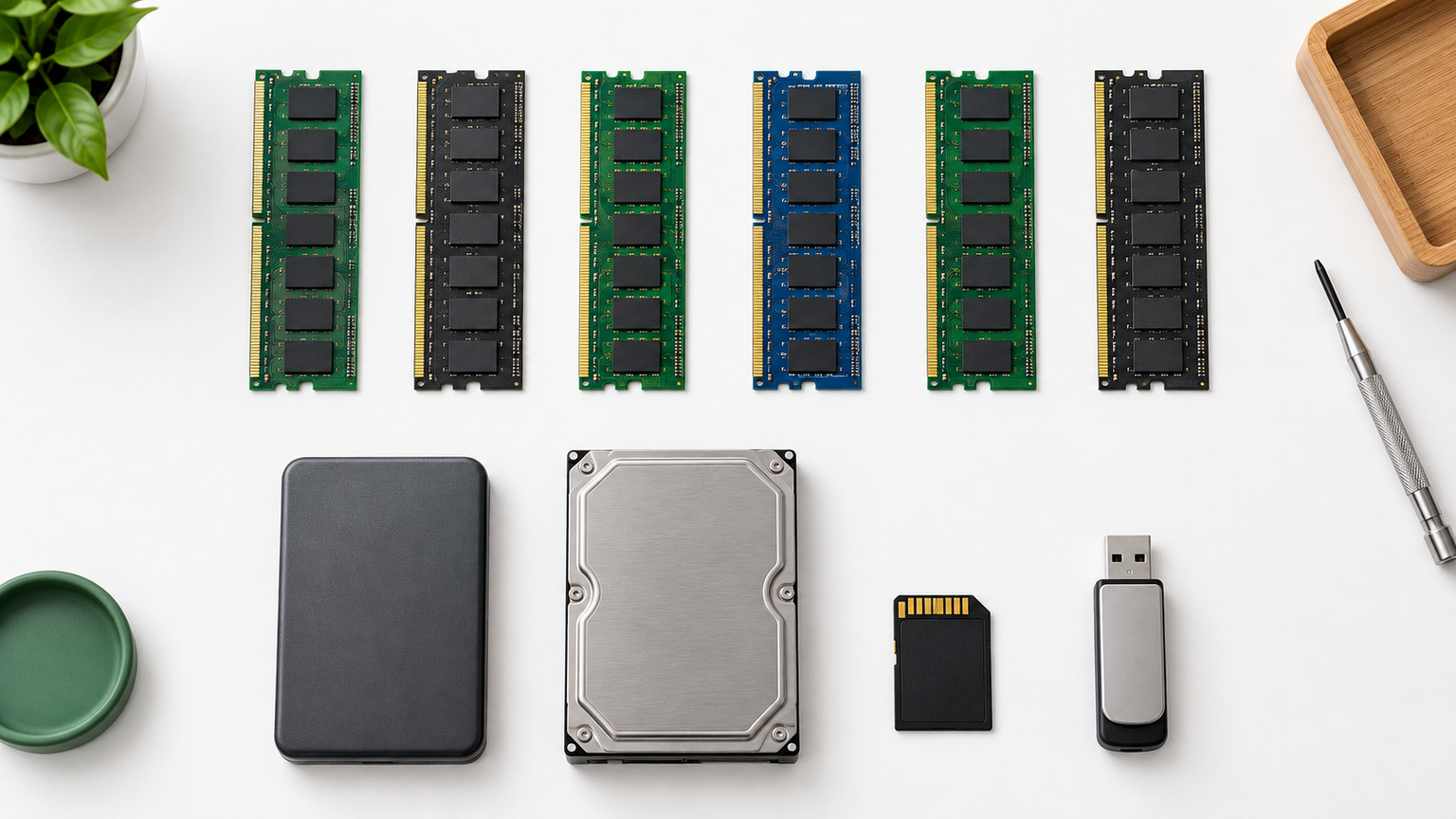 デスクトップ用DDR4メモリ6件と記録メディア4件を比較