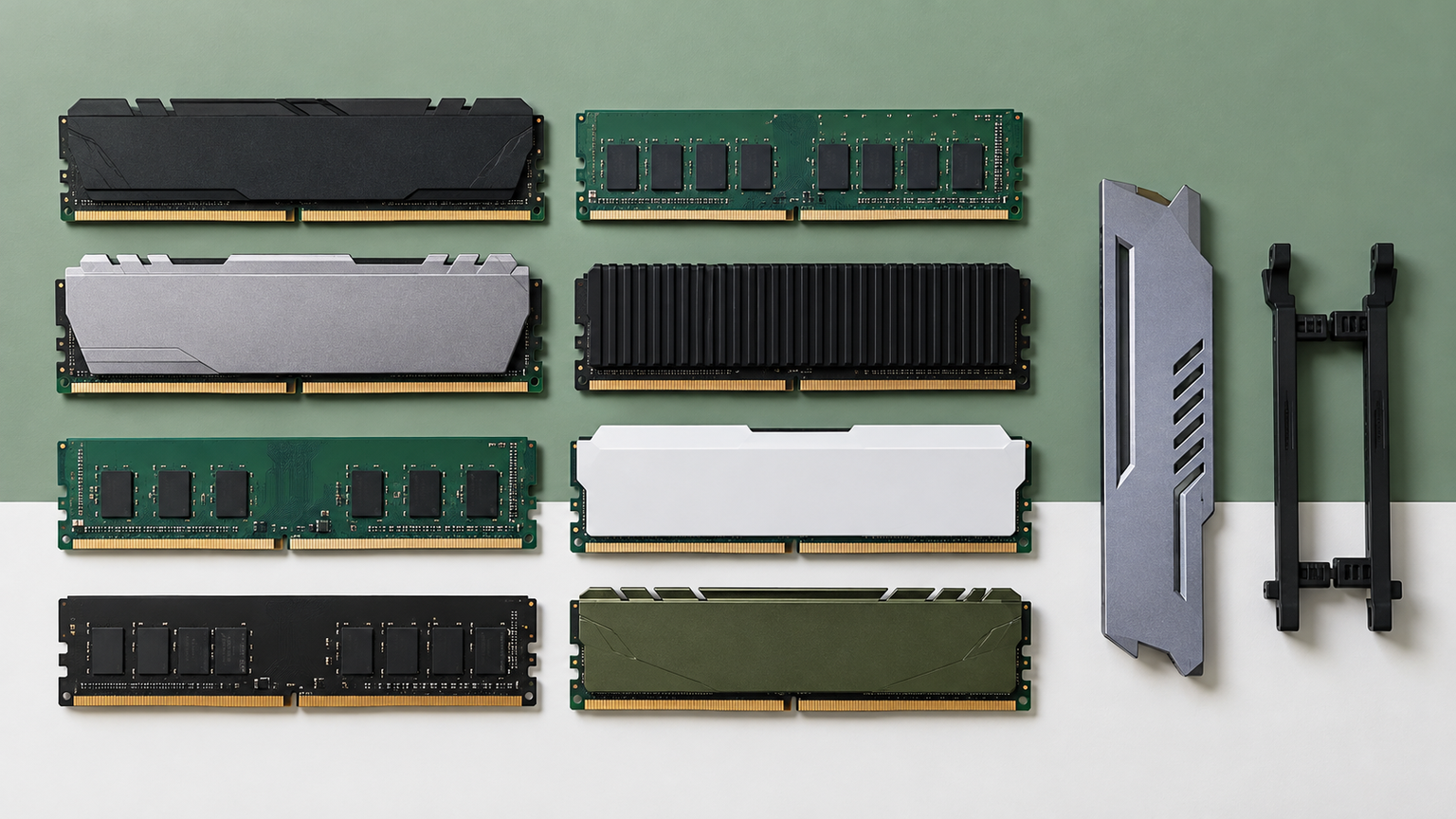 DDR4メモリ8製品と装飾・変換用品2製品を比較