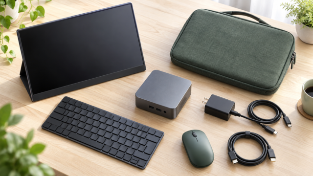 ミニPCは持ち運びできる？必要な周辺機器と選び方を解説
