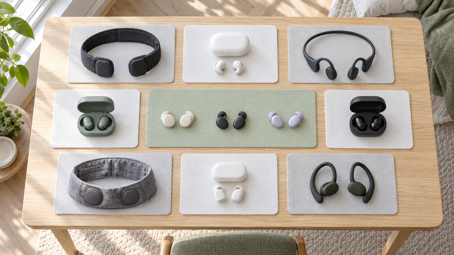 睡眠時に装着でき、ノイズキャンセリング機能によっていびき音を軽減する寝ホン（音声再生可能な睡眠用イヤホン）3件と比較対象7件を比較