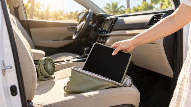 タブレットの車内熱対策は持ち出しが基本｜放置を避ける方法と冷却用品