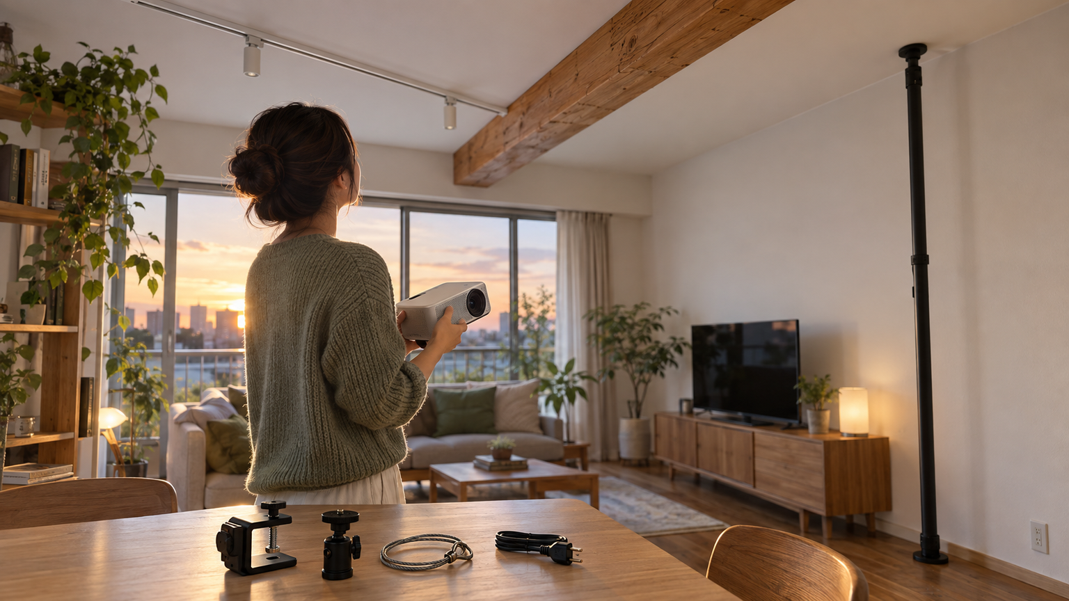 穴を開けない設置は部屋の設備と本体条件から決めよう
