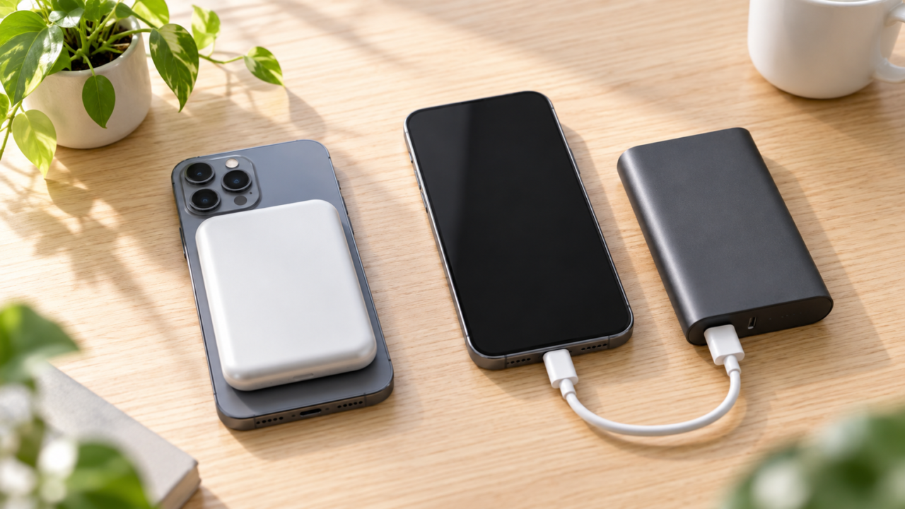 ワイヤレスモバイルバッテリーのデメリットは？有線との違いと選び方