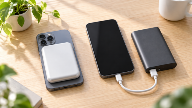 ワイヤレスモバイルバッテリーのデメリットは？有線との違いと選び方