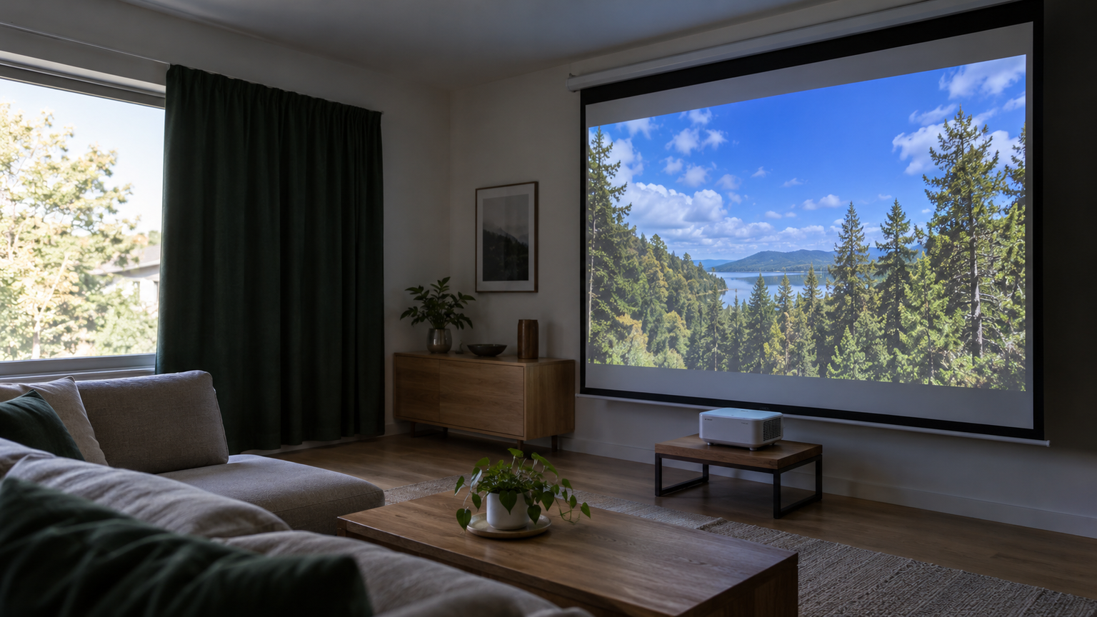昼間にプロジェクターをテレビ代わりにするための条件