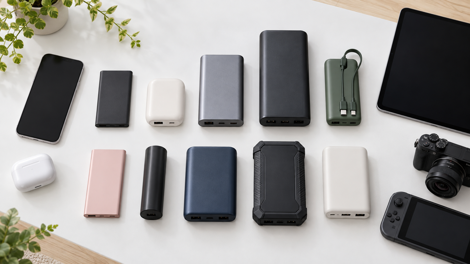 用途の異なるモバイルバッテリー10商品を比較