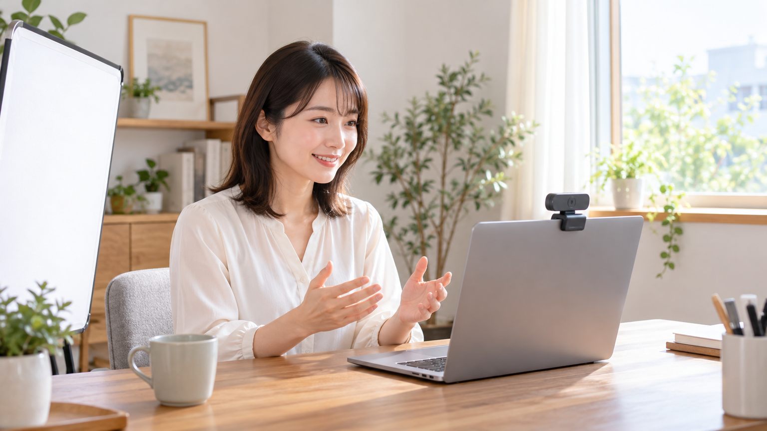webカメラの美肌補正で自然に綺麗に映る方法